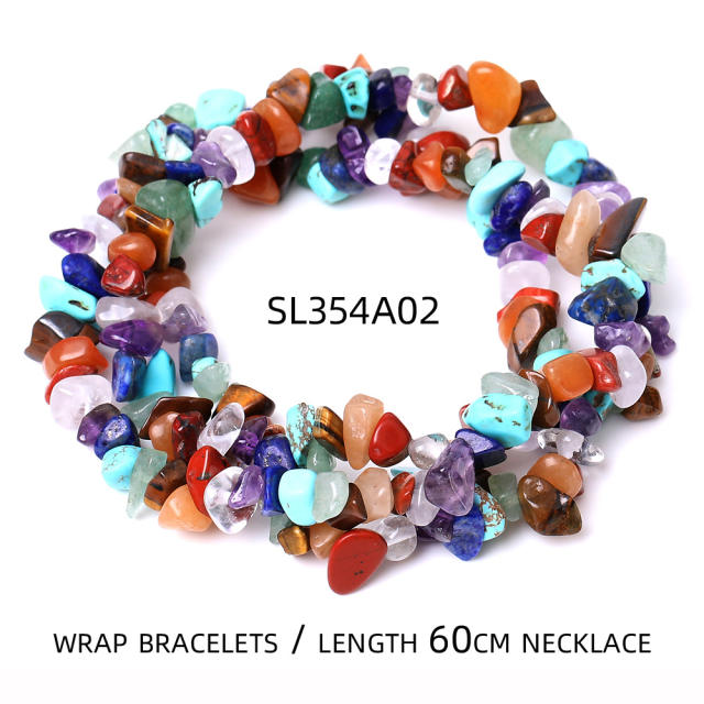 Agate turquoise natural stone chakra bead bracelet