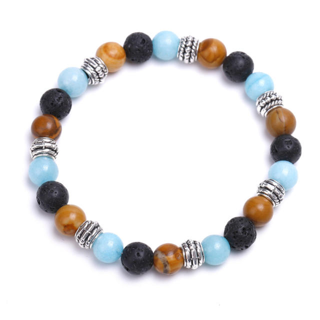 Natural stone friendship beads bracelet