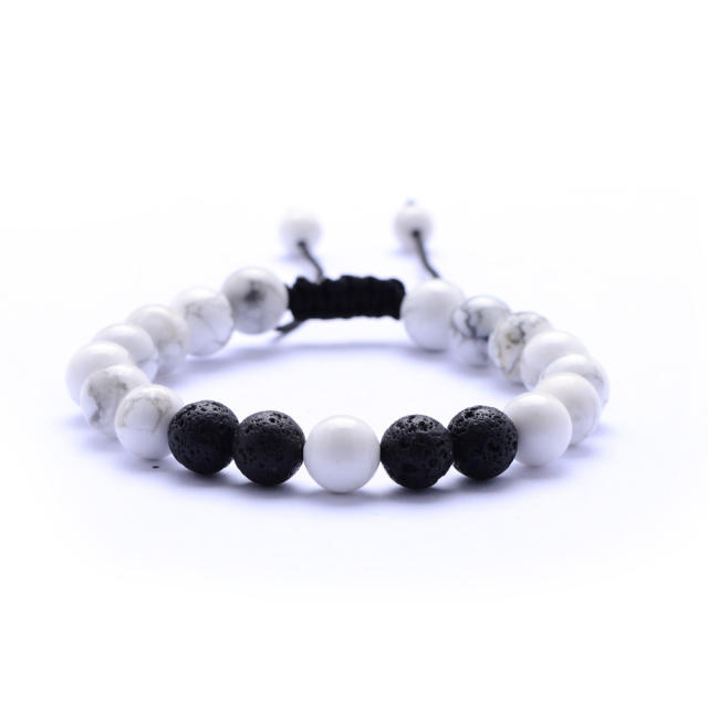lava agate beads bracelet