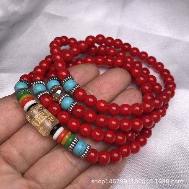 6mm agate buddha bracelet