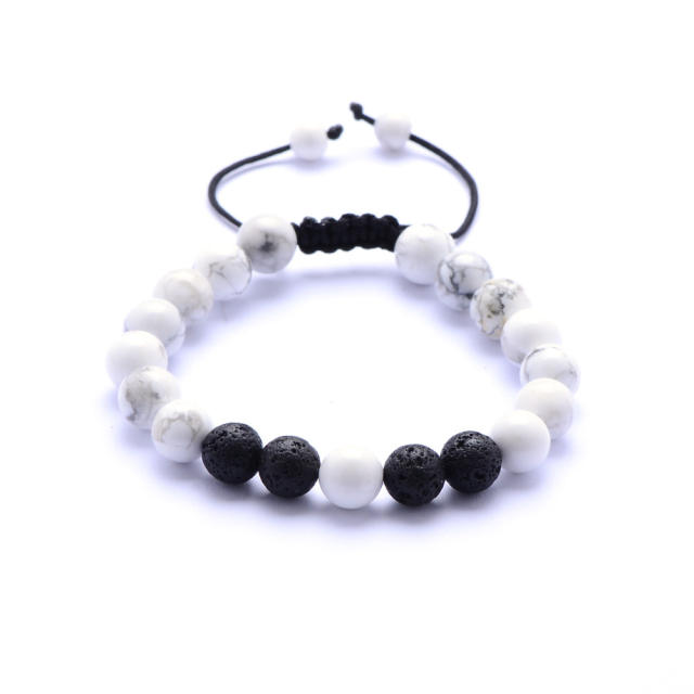 lava agate beads bracelet