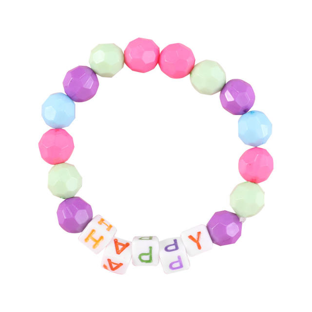 Colorful acrylic beaded bracelet