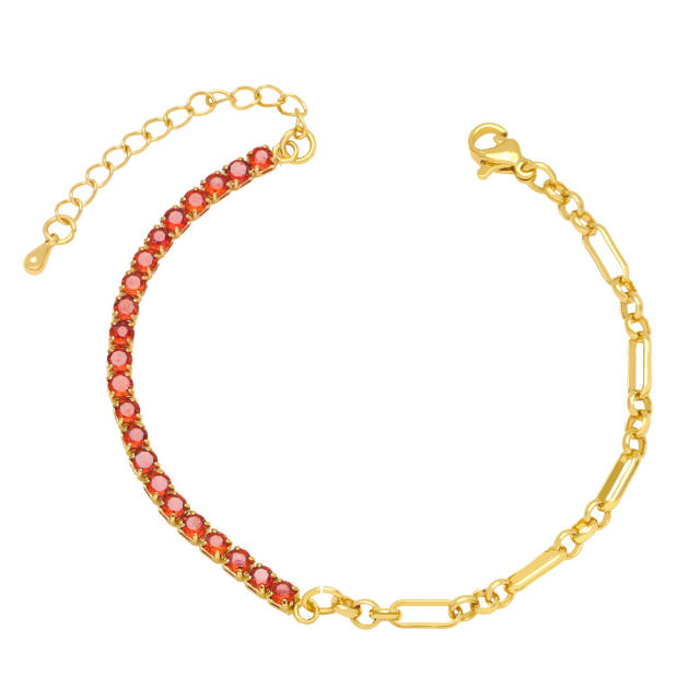 Asymmetric stitching bracelet for women