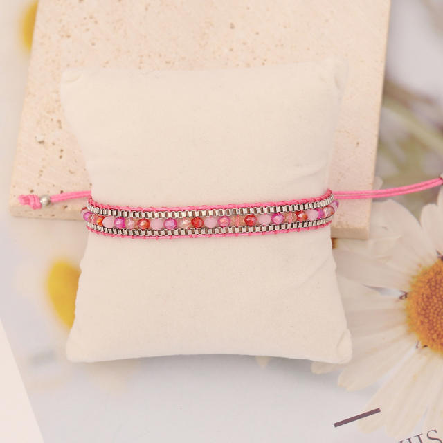 Personality boho heishi beads shell bracelet
