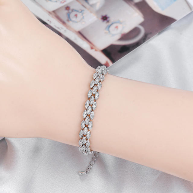 Hiphop diamond chain bracelet
