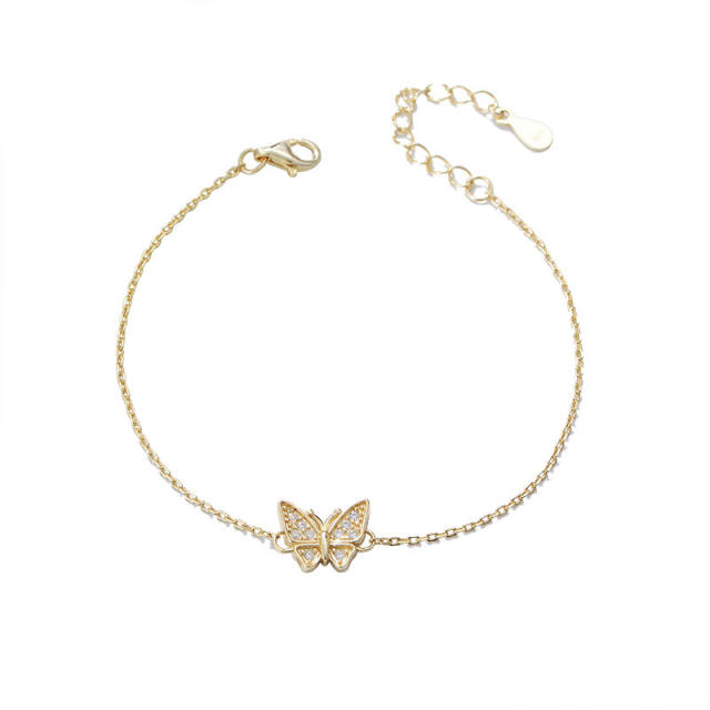 S925 diamond butterfly bracelet