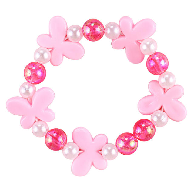Children acrylic beads butterfly bracelet