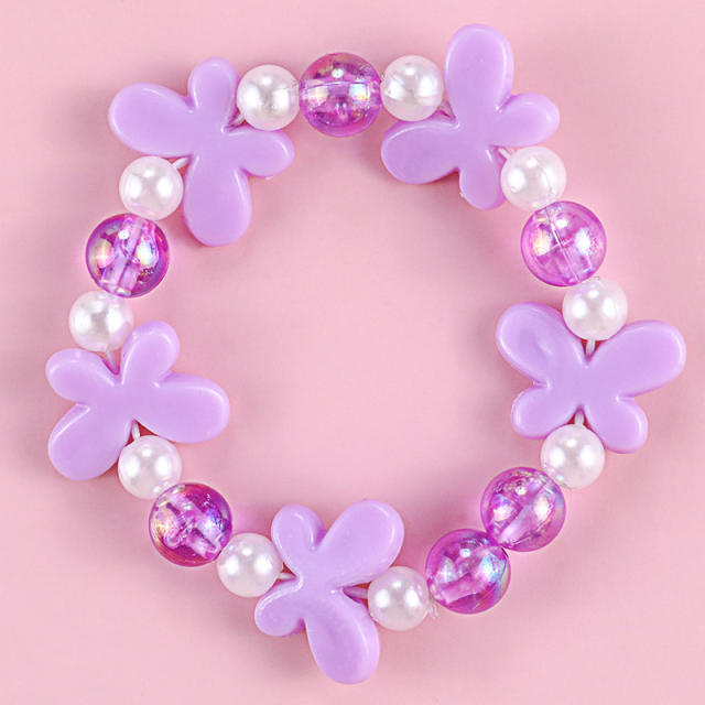 Children acrylic beads butterfly bracelet