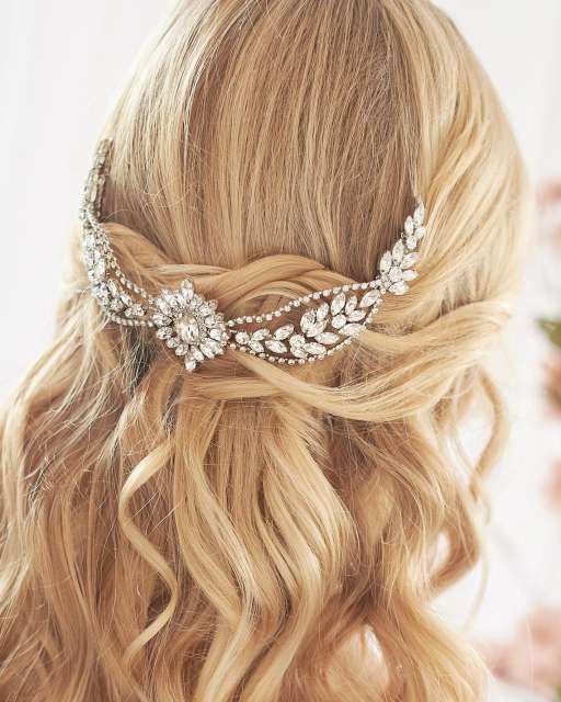 Rhinestone bridal hair vines
