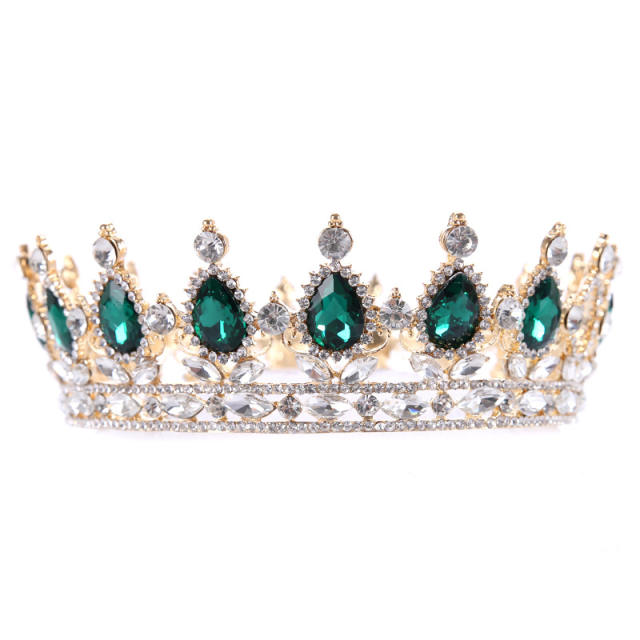 Color crystal diamond crown headband