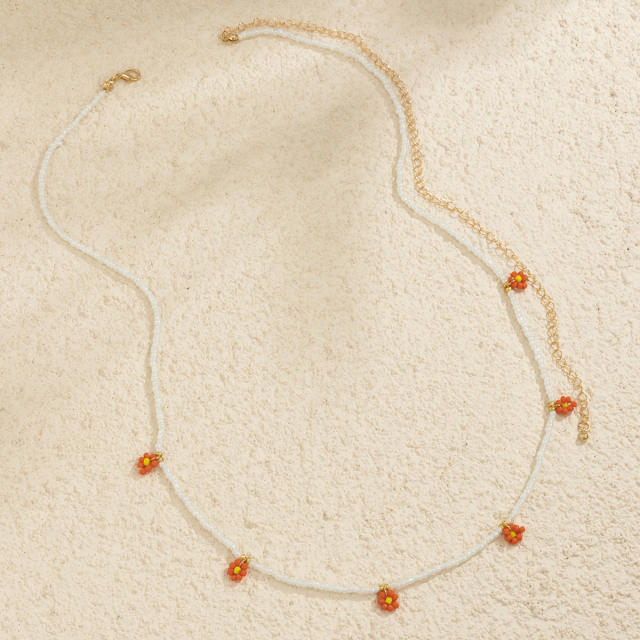 Boho seed beads daisy waist chain