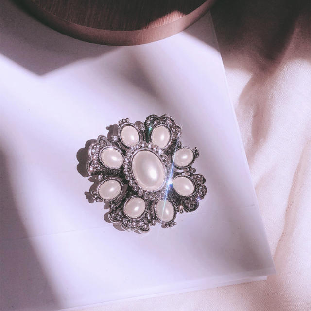 Baroque pearl brooch