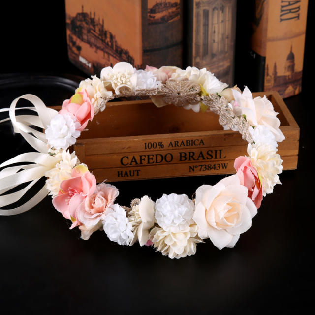Bridal Pink flower crown