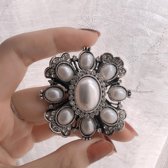 Baroque pearl brooch