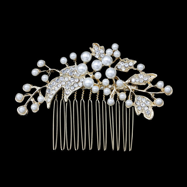 Fashion Diamond Pearl bridal hair comb