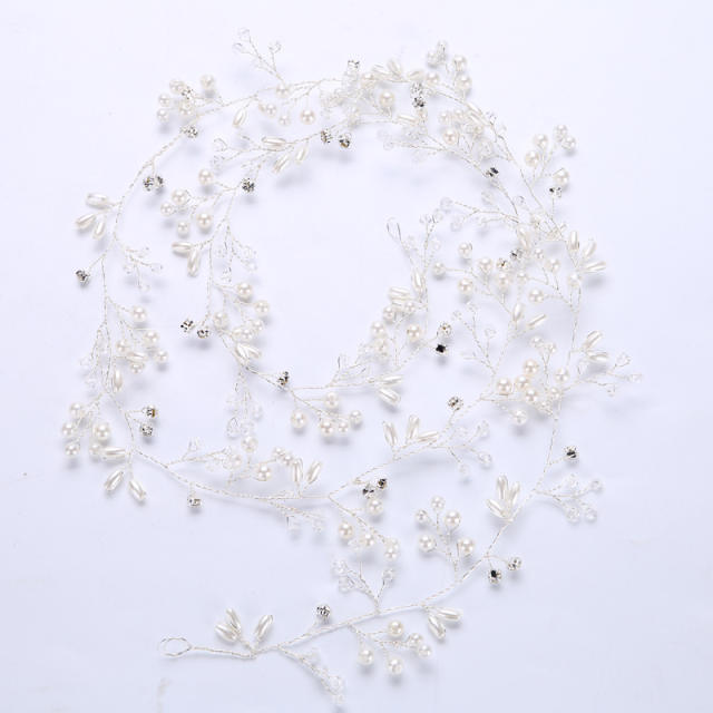 Pearl cyrstal beads hair vines 50cm 1m 1.5m