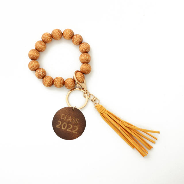 Bead tassel bracelet keychain