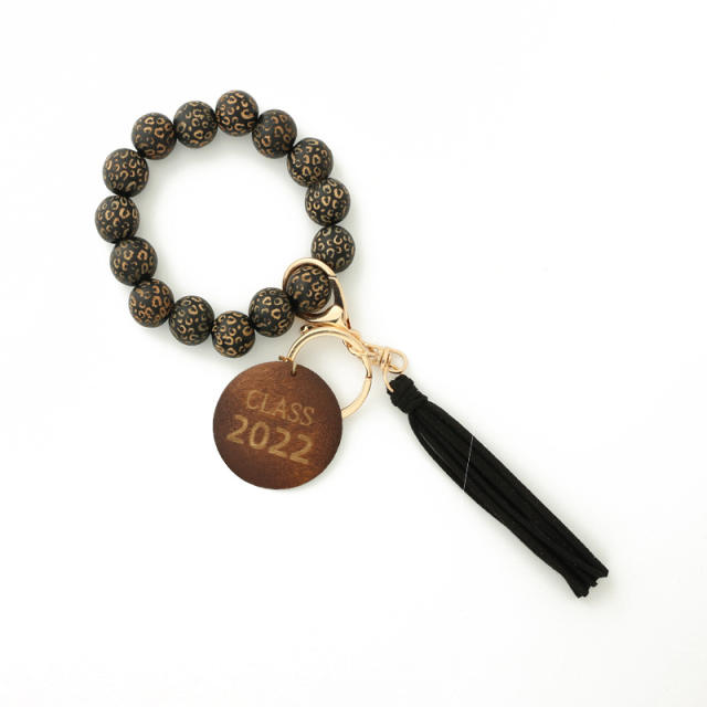 Bead tassel bracelet keychain