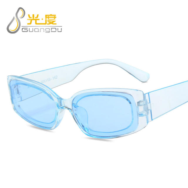 Hiphop candy color clear sunglasses