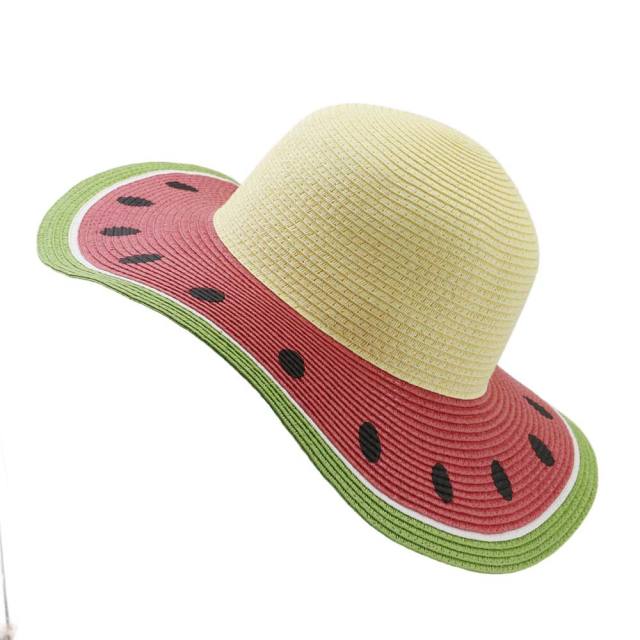 Cute watermelon straw beach hat