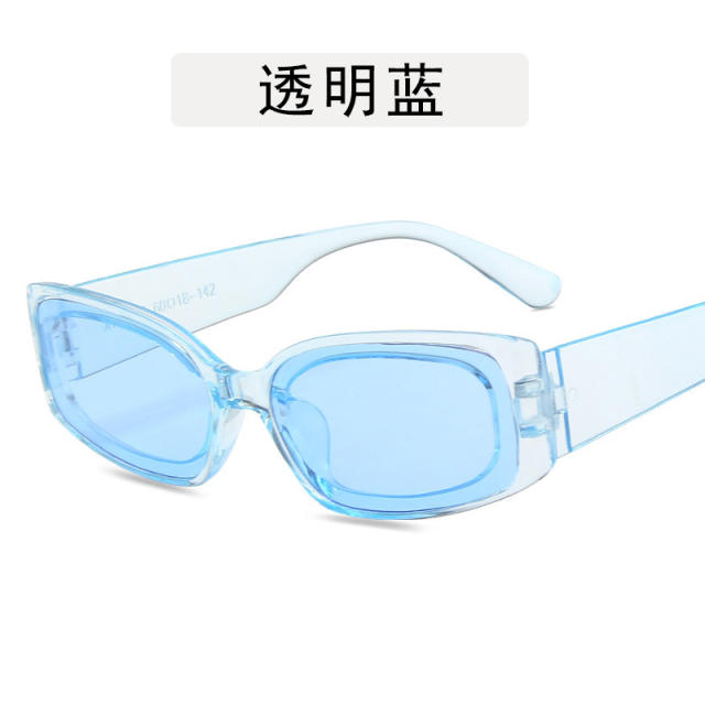 Hiphop candy color clear sunglasses