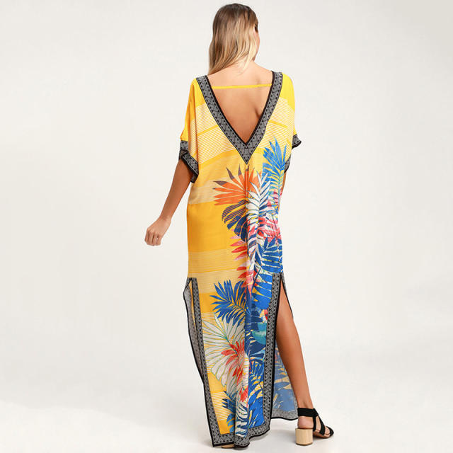 Bohemian printed beach dress