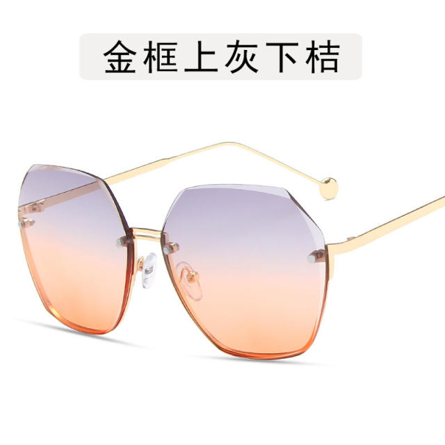 INS elegant rimless sunglasses for women