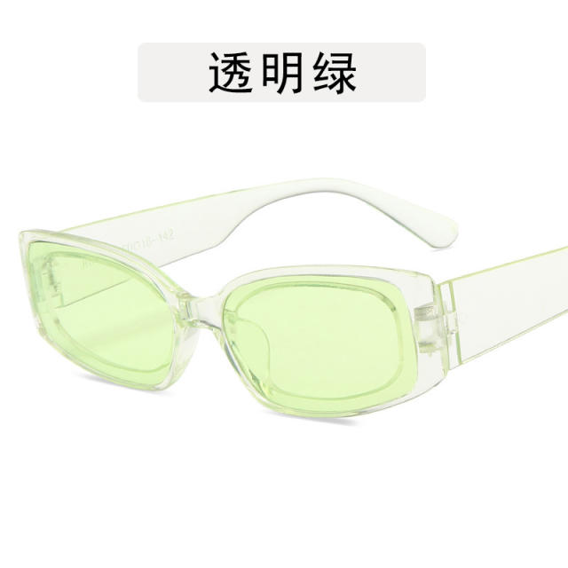 Hiphop candy color clear sunglasses