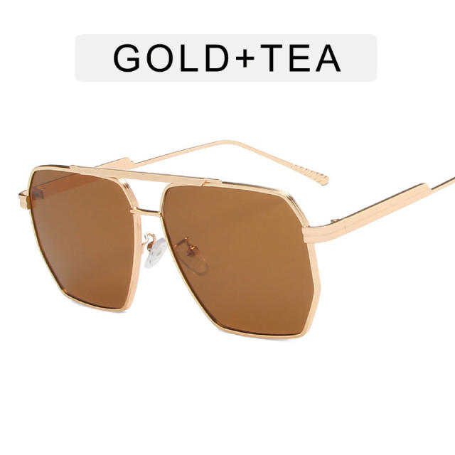 Metal frame square Aviator glasses