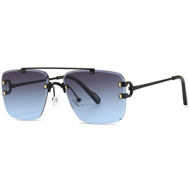 Vintage modern rimless sunglasses