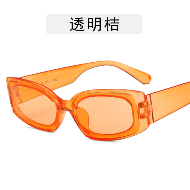 Hiphop candy color clear sunglasses