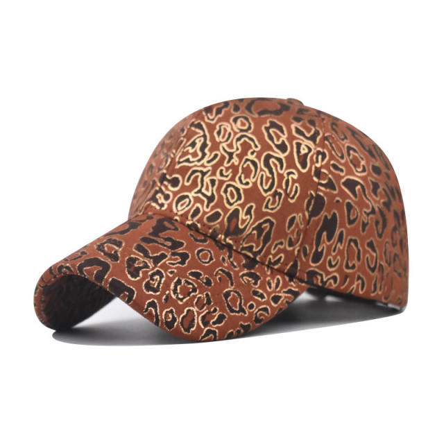 New leopard print cotton baseball cap