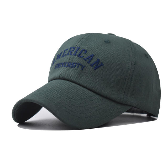New American letter embroidered cotton baseball cap