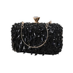 Hot sale shiny gliter handmade beaded evening bag clutch