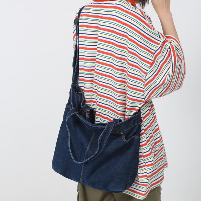 Casual large capacity denim tote bag