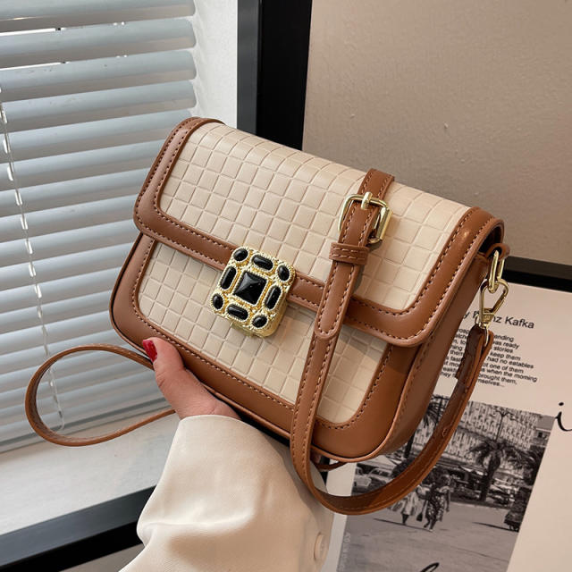 Checkered PU crossbody bags