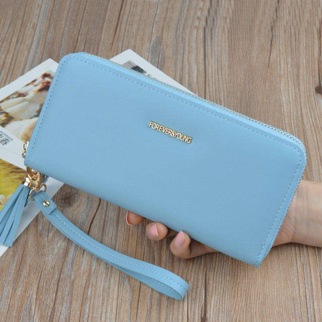 Long style tassel clover simple purse