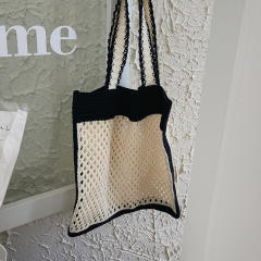 Personality knitted tote bag for women