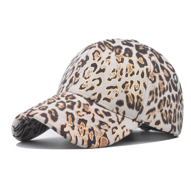 New leopard print cotton baseball cap