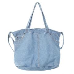 Casual large capacity denim tote bag