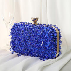 Hot sale shiny gliter handmade beaded evening bag clutch