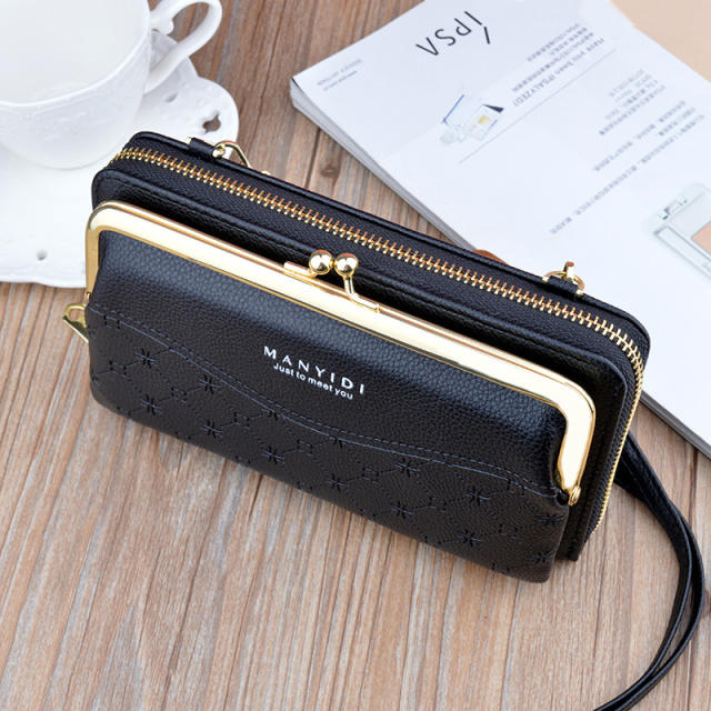 Fashion mini leather zipper purse