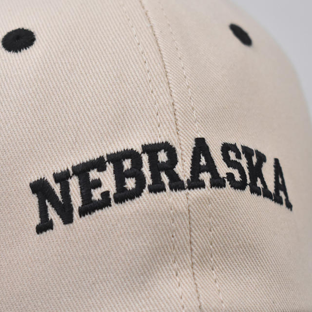 New NEBRASKA letter embroidered cotton baseball cap