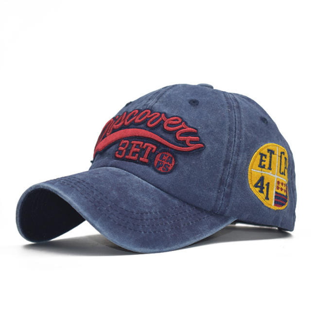Embroidery letters vintage baseball cap