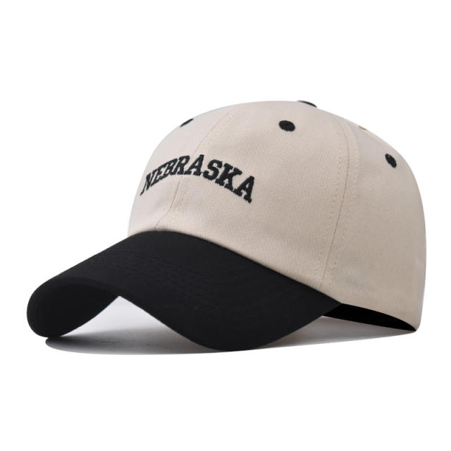 New NEBRASKA letter embroidered cotton baseball cap