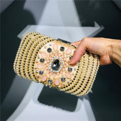 Pearl crystal evening bags