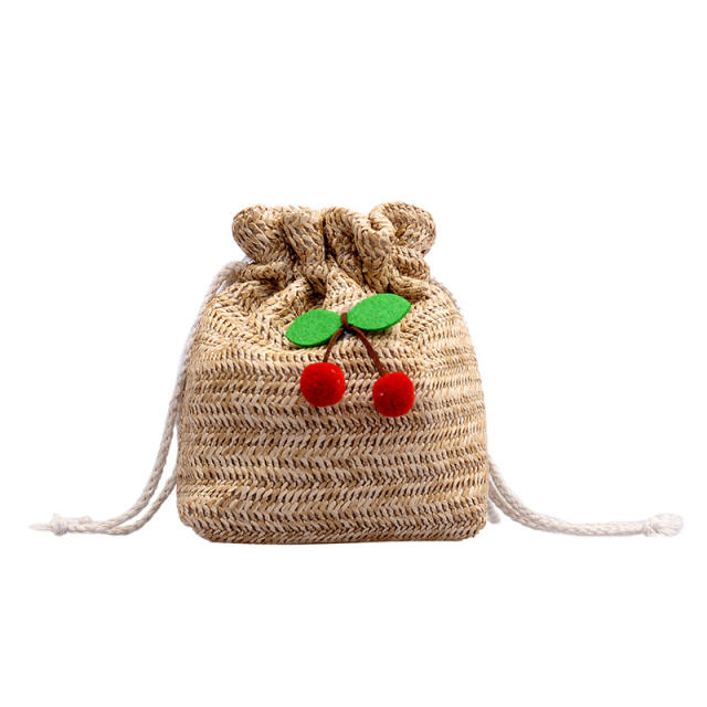 Cute cherry bucket beach bag