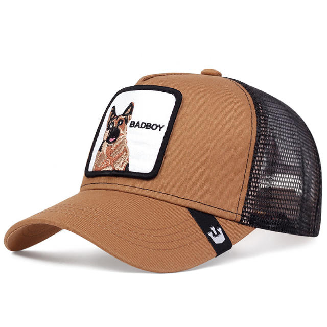 Animal baseball cap cartoon sunscreen mesh embroidery