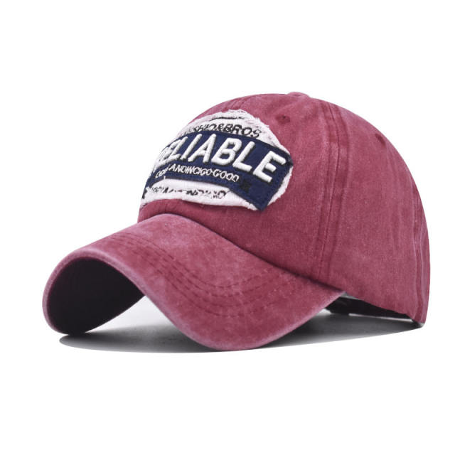 New RELIABLE letter embroidered cotton baseball cap