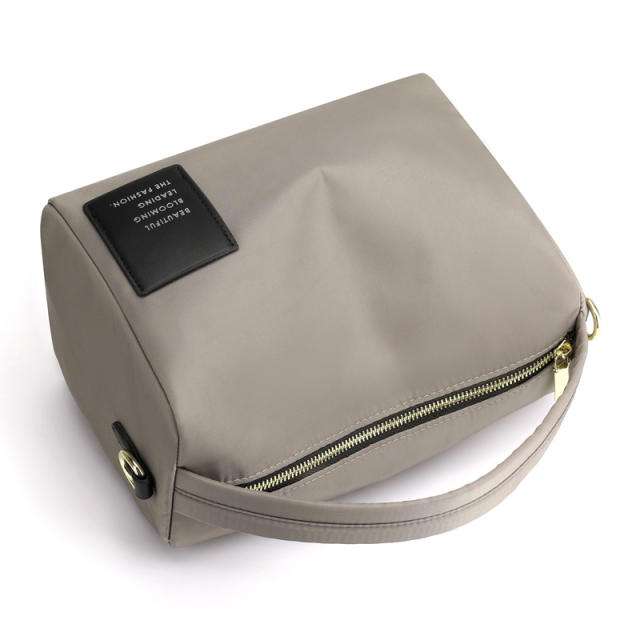 PU leather waterproof nylon handbag